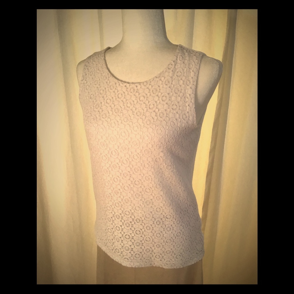 Talbots White Eyelet Front Shell - Picture 2 of 8
